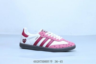 阿迪达斯三叶草Adidas Originals Samba Vegan Og”Spd“桑巴舞系列绅士德训足球风百搭低帮休闲运动板鞋 爱心 货号 pw2414 4