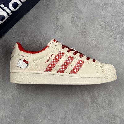 本地 核心私 阿迪达斯 Adidas Originals Gazelle Indoor X Hello Kitty 白红 经典百搭休闲运动板鞋 采用全新头层拼接