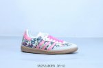 阿迪达斯三叶草Adidas Originals Samba Vegan Og Spd 桑巴舞系列绅士德训足球风百搭低帮休闲运动板鞋 花纹 货号 Ji0280 5