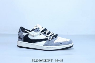 乔丹Air Jordan 1 Low Aj1 乔1低帮复古文化休闲运动篮球鞋倒勾 绑带 货号 Sj0086-141 5 60Adeop半 36-45