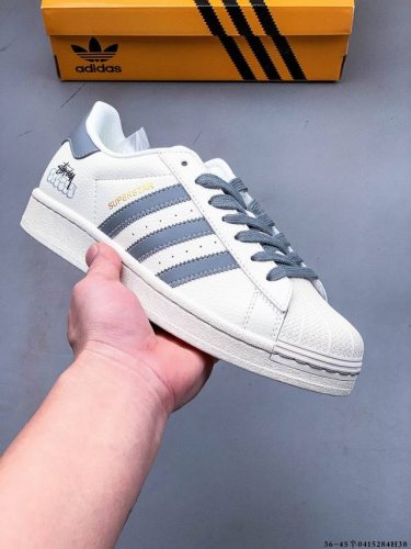 公司级头层！阿迪达斯Adidas Superstar 贝壳头经典百搭休闲板鞋 渠道正品订单 诠释市场最高工艺水平 贝壳头经典小白板鞋 专柜上架同步配色 全鞋进口