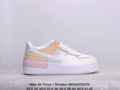 公司级空军马卡龙果冻系列 耐克 Nike Air Force 1 Shadow Af1解构机能拼接 空军一号轻量增高魔术贴低帮百搭板鞋，一改原先的常规 Swoo