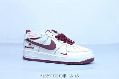 耐克 Nike Air Force 1 Af1耐克 低帮 空军一号休闲板鞋 白红 联名 货号 Ut-206 312590Adewo半 36-45