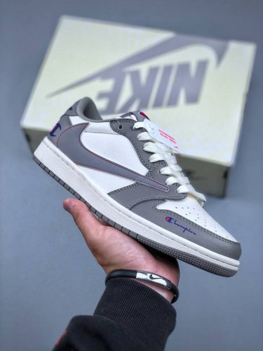 Travis Scott X Air Jordan 1 Low Og Sp Aj1 联名款 -白灰色 低帮文化休闲板鞋 #多方联名合作融合了Travis Sco