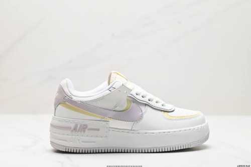 真标耐克nike Wmns Air Force 1 Shadow全新少女系解构主义设计 马卡龙空军一号轻量增高低帮百搭板鞋 为经典设计注入玩味元素 分层结构 加
