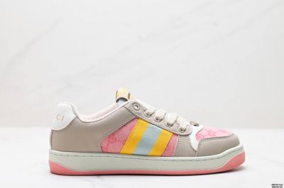 200 真标Gucci Distressed Screener Sneaker 怀旧版 原版做旧 古驰小脏鞋系列 尺码:35-40 id:Drf101-Ejz