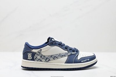 公司级Aj1倒勾Travis Scott X Air Jordan 1 ” Reverse Mocha “ Aj1乔1 Ts 闪电 联名倒钩 低帮文化篮球鞋 完