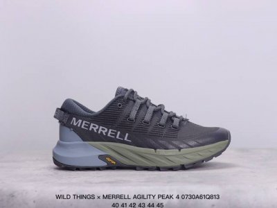 公司级wild Things × Merrell迈乐 Agility Peak 4 简约舒适蜂鸟户外 织物防滑耐磨透气 低帮 越野跑步鞋 货号:J500343