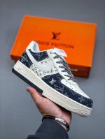 Nike Air Force 1'07 Low Lv联名 双拼蓝牛仔 空军一号低帮休闲板鞋 Yx5066-318 #原楦头原纸板 原装鞋盒 定制五金配件 内置全