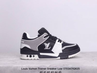 全新lv路易威登louis Vuitton Trainer Sneaker Low休闲运动文化百搭板鞋 尺码:40-45 Xm0703Q625