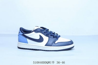 乔丹Air Jordan 1 Low Aj1 乔1低帮复古文化休闲运动篮球鞋 白蓝 货号 Cz0790-400 510840Ddqwu半 36-46