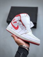 air Jordan 1 Mid Aj1 乔1白橘红 中帮篮球鞋 Fj3458-160 #市售最高品质 原鞋开发 大厂代工流水线打造 公司货既视感 细节随意对比