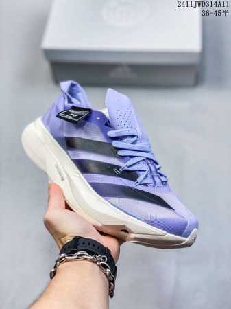 公司级Y-3 Adidas Adizero Adios Pro 3.0 马拉松飞线贾卡轻质透气休闲运动跑步鞋 采用双层透气网纱 Flywire动态飞线绑缚鞋面材 - 点击图像关闭
