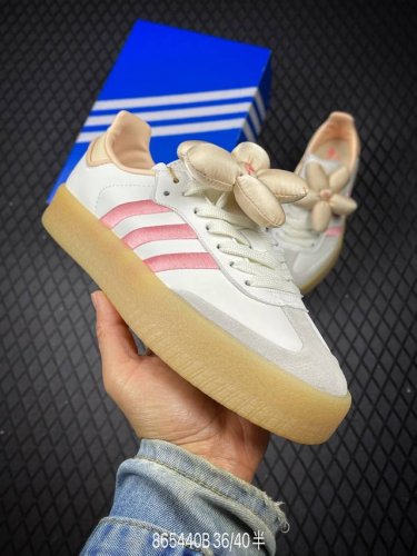 B 公司级阿迪达斯三叶草Adidas Originals Sambae 桑巴舞系列绅士德训足球风百搭低帮休闲运动板鞋 货号:Jr3334 尺码:36 36.5