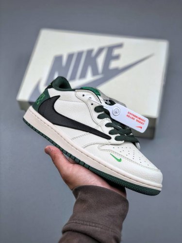 travis Scott X Fragment Design X Air Jordan 1 Low Og Sp Aj1 乔1Off联名-米黑藏青 低帮文化休闲板