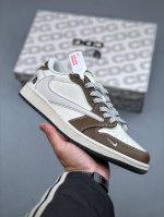 Travis Scott X Fragment Design X Air Jordan 1 Low Og Sp Aj1 乔1 北面联名 米棕雪山 低帮文化休闲板