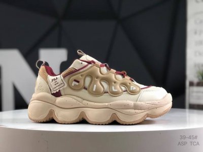 斐乐 Fila pease 斐乐豌豆鞋舒适百搭防滑耐磨低帮生活休闲鞋老爹鞋 #升级原楦原纸版数据开发版型 #采用环保牛剖革组合网织布鞋面材质 #独立外发泡Eva
