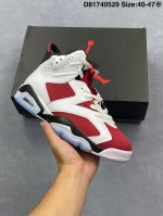 nike Air Jordan 6 Retro Carmine 胭脂红 乔丹Aj6代中帮复古休闲文化篮球鞋 原楦开发版型 采用韩国进口牛巴革鞋面材质 中底钢印及