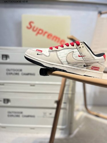 Nike Sb Dunk Low“Supreme联名” 周年高端定制 低帮休闲板鞋 定制鞋盒 超高清洁度 皮料切割干净无任何毛边 细节完美Xs1086 Aa77
