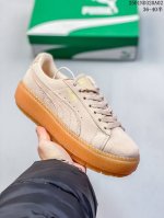 Puma 彪马 女鞋半码制，采用翻毛皮鞋面材质，外置轻量耐磨橡胶大底薄底鞋成为潮人必备彪马puma Speedcat Og Sd Black Ash Pink