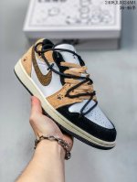 公司级nike Air Jordan 1 Low aj1乔1低帮休闲板鞋 同步官方配色 原档冲孔鞋头 四线拉帮 鞋舌高弹海绵填充 官方货号:Dc0774-416
