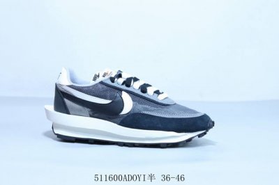 耐克 Undercover X Sacai × Nike Ldwaffle 三方联名走秀款解构双底双勾双鞋舌华夫复古慢跑 货号 Bv0073-001 51160