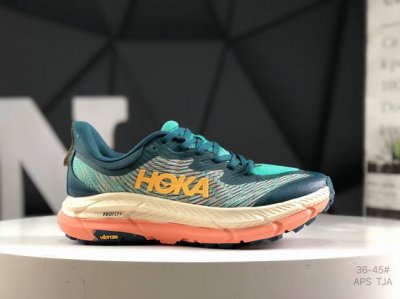 真标带半码Hoka One One Mafate Speed 4 减震防滑耐磨 低帮 跑步鞋 外观时尚大气，鞋底采用耐磨的材质，细致做工，彰显品牌魅力。 鞋头防