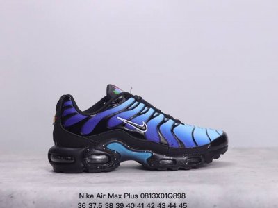 真标耐克 Nike Air Max Plus是nike旗下另类鞋款的代表，Tn 它诞生于 6年，是第一款使用tunedair气垫的跑鞋，其特点就在于实现各气室间