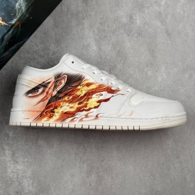 本地 核心私 公司级Nike Air Jordan 1 Low Aj1乔1 哪吒涂鸦 低帮休闲板鞋 头层皮打造 正确满胶鞋垫 四线拉帮 原厂织唛标 鞋舌高弹海绵