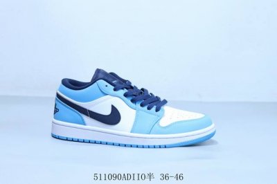 乔丹Air Jordan 1 Low Aj1 乔1低帮复古文化休闲运动篮球鞋 蓝白 553558-144 511090Adiio半 36-46
