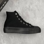 本地 核心私 匡威Converse Chuck Taylor All Star Lifted High Black 明星经典中性高帮松糕厚底休闲运动硫化鞋“帆布