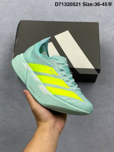 公司级Adidas Adizero Adios pro 4M 马拉松飞线贾卡轻质透气休闲运动跑步鞋 采用双层透气网纱 Flywire动态飞线绑缚鞋面材质 内置Z