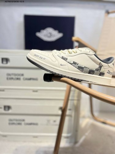 公司级头层皮Dior X 乔丹Air Jordan 1 Low Aj1低帮系列篮球鞋 官方同步配色 原装级产物 #拒绝公底 立体鞋型 细节完美 高清洁度Ld20
