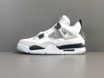 渠道优势，支持代发！ X版：顶级Aj4 灰白黑 小白水泥 Air Jordan 4 Retro＂Military Black＂复古篮球鞋 男女同款 货号：Dh6