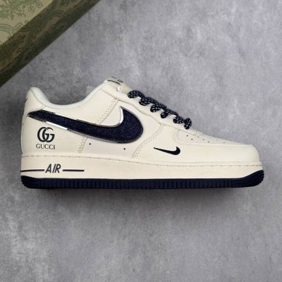 本地 核心私 Nike Air Force 1 Low 07 X Gucci 白蓝小钩满天星 低帮休闲运动板鞋 原楦头原纸板 打造纯正低帮空军版型 专注外贸渠道