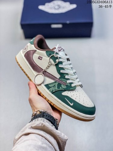 海外爆款限量发售！Travis Scott X Fragment Design X Jordan Air Jordan 1 Low Og Sp “克罗心联名 绿