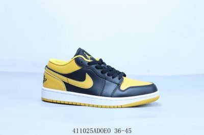 乔丹Air Jordan 1 Low Aj1 乔1低帮复古文化休闲运动篮球鞋 黑黄 货号 Hq3440-101 411025Adoeo 36-45