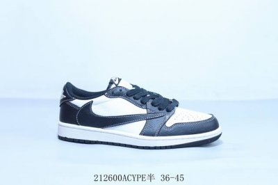乔丹Air Jordan 1 Low Aj1 乔1低帮复古文化休闲运动篮球鞋黑白 倒勾 212600Acype半 36-45