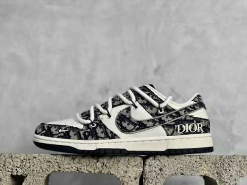 Nike Sb Dunk Low X Dior 米白黑绑带满天星 纯原大厂出品 极力推荐 原装头层材料 独家版型蒸餾加工 帶來的是更好的视觉和脚感体验 大厂纯原