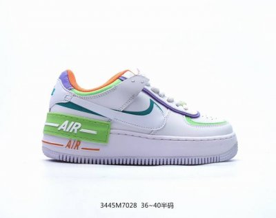 nike 耐克低帮板鞋 空军一号 Af1马卡龙 Af1厚底增高百搭运动板鞋 Nike Air Force 1 “Shadow” 造型设计上与 Sacai X N