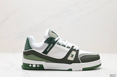 公司级全新lv路易威登louis Vuitton Trainer Sneaker Low休闲运动文化百搭板鞋 尺码:36-46 Id:Jsd474-Gzz