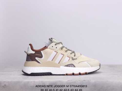 公司级阿迪达斯三叶草 Nite Jogger M 经典运动跑鞋 夜行者 复古跑鞋原厂材料 原厂大底 私家独模 网布搭配麂皮拼接打造鞋面 极具复古风格鞋头及鞋跟点