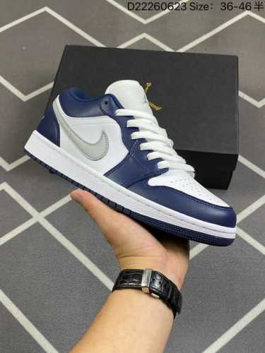 Air Jordan 1 Low 海军蓝脚指 Aj1乔1低帮休闲板鞋 同步官方配色 市场唯一独家头层皮打造 原鞋原档案开发 原厂皮料 原档冲孔鞋头 正确满胶鞋垫