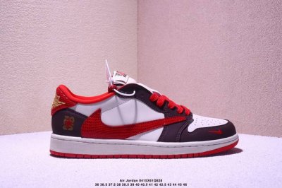 公司级Ts X Air Jordan Aj1 Low 倒钩低帮联名定制配色 Ch6336-013 原厂内置气垫魔块 A模大底 头层小牛皮 鞋舌Aj原厂专用牛津布