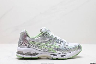 公司级Asics Gel-Kayano 14 公司级版本 亚瑟士运动休闲透气专业跑鞋 采用工程弹性双层再生针织密度鞋面材质 后跟3D可视Gel缓震乳胶物料 升级