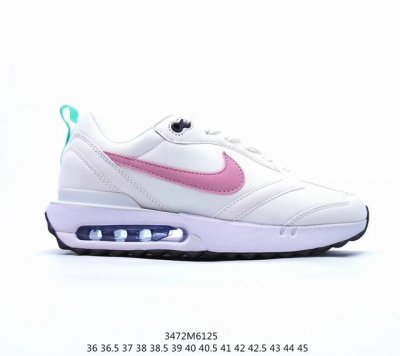 Nk Air Max Dawn 黎明系列低帮气垫百搭休闲运动慢跑鞋 采用柔软翻毛皮和透气梭织材料打造利落鞋面 中底和鞋跟融入现代感线条设计 兼具复古风格与时尚魅
