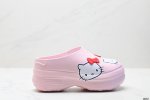 公司级Adidas Originals Adifom Stan Smith Mule W 厚底穆勒厨师鞋 Hello Kitty 凯蒂猫包头拖鞋浅蓝色女增高半拖