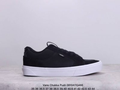 vans Chukka Push 防滑耐磨 低帮 板鞋 男女同款 黑白色 尺码：35 36 36.5 37 38 38.5 39 40 40.5 41 42 4