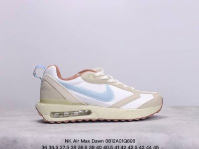 nk Air Max Dawn 黎明系列低帮气垫百搭休闲运动慢跑鞋 采用柔软翻毛皮和透气梭织材料打造利落鞋面 中底和鞋跟融入现代感线条设计 兼具复古风格与时尚魅