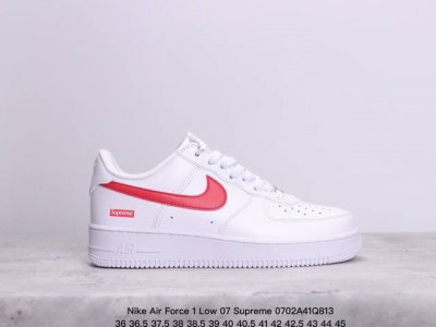 公司级nike Air Force 1 Low 07 Supreme联名 原楦头原纸板 打造纯正低帮空军版型 专注外贸渠道 全掌内置蜂窝气垫 原盒配件 原厂中底
